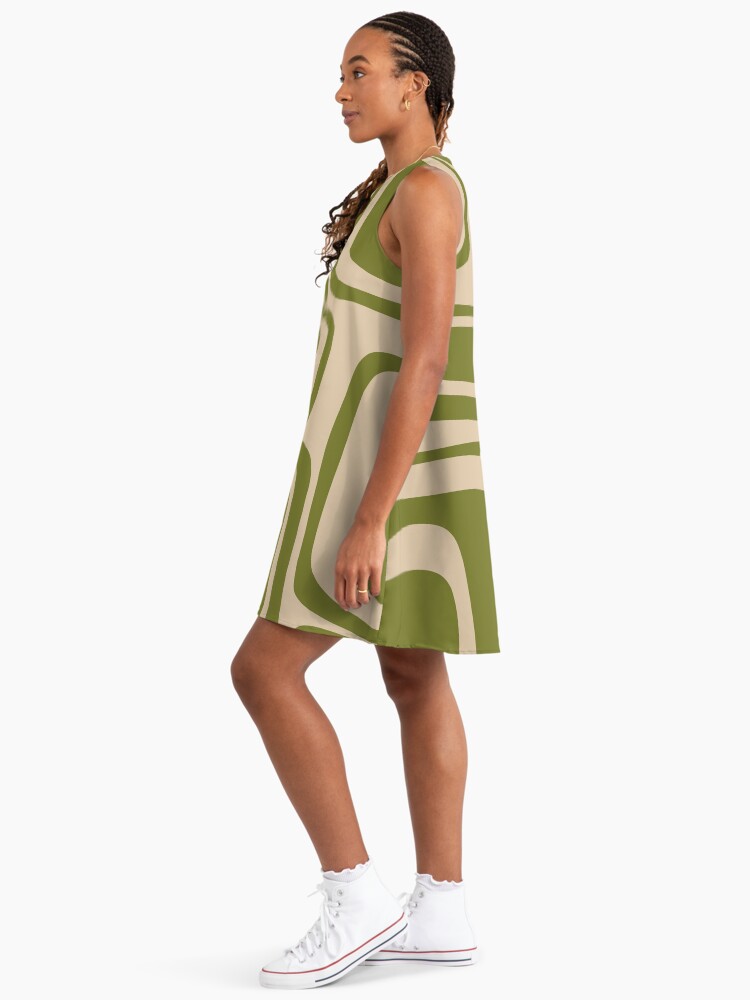 olive green athletic dress Green Flutter Sleeve Beaded Illusion Short Dress main image 0