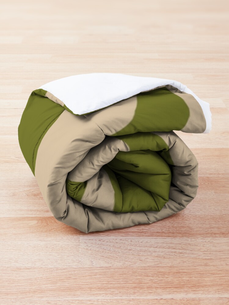 Alternate view of Palm Springs Retro Midcentury Modern Abstract Pattern in Mid Mod Beige and Olive Green Comforter