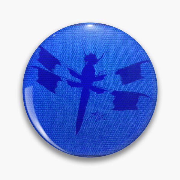 Item preview, There Be Dragonfly on Blue Hexagonal Bubblewrap Pattern designed and sold by Michael Cotto.
