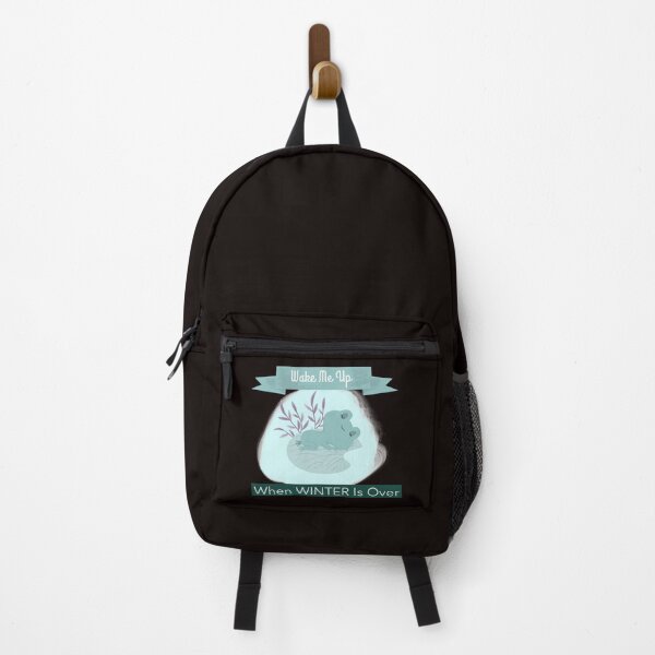 Item preview, Cute Frog "Wake me up when winter is over" in black background designed and sold by Vero De.