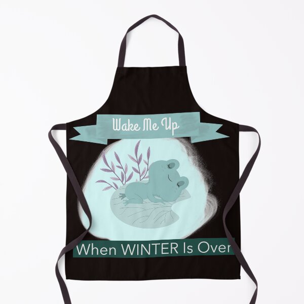 Item preview, Cute Frog "Wake me up when winter is over" in black background designed and sold by Vero De.