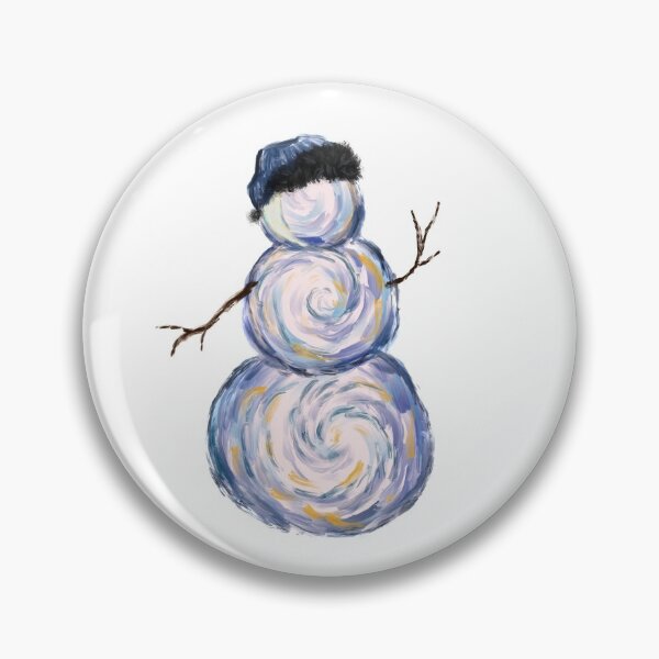 Item preview, Post Impressionist Style Snowman designed and sold by Katie Morris Art.