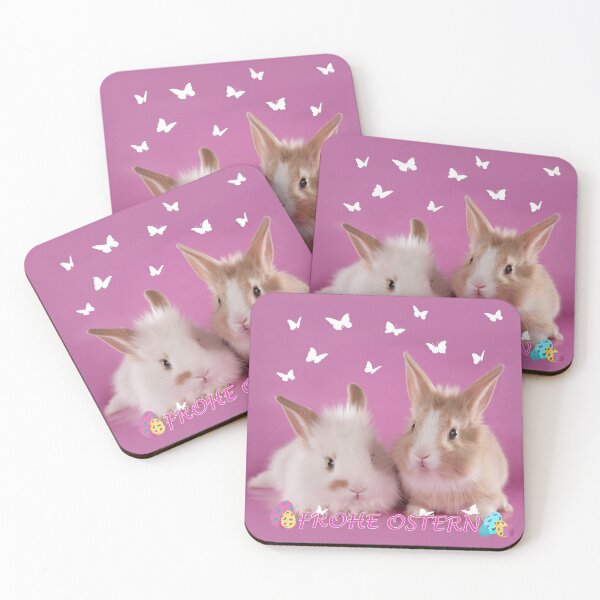 Item preview, Easter bunnies wish Happy Easter bunnies rabbits, pink, pink designed and sold by Toffy2222.