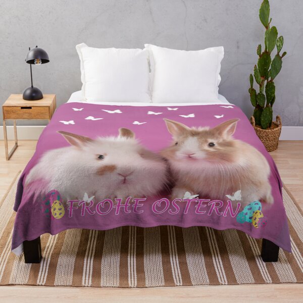 Item preview, Easter bunnies wish Happy Easter bunnies rabbits, pink, pink designed and sold by Toffy2222.