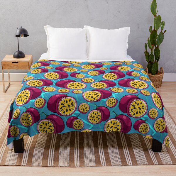 Item preview, Pattern passion fruit (passion fruit) electric blue designed and sold by CecyLL.