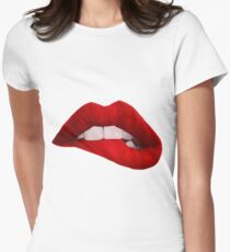 Biting Lips Women's Fitted T-Shirt