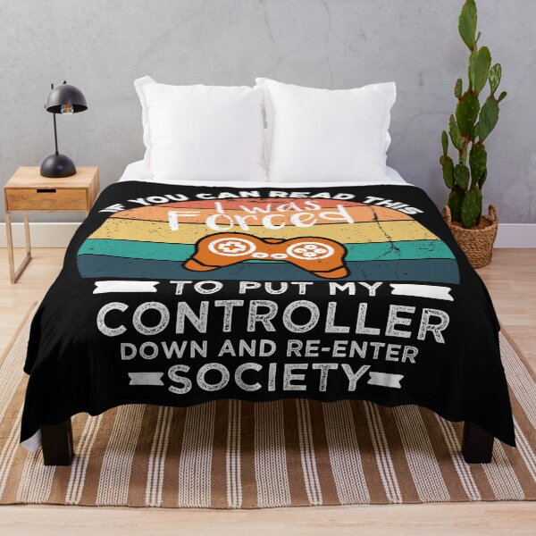 Item preview, If You Can Read This I was Forced to Put My Controller Down and Re-Enter Society | Funny Perfect Gaming Retro Vintage Graphic For Her For Him designed and sold by Van-Tees.
