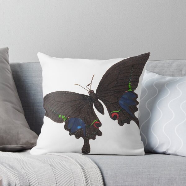 Vintage Papilio Paris Butterly Biological Print (1789) Throw Pillow