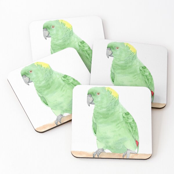 Item preview, Yellow-naped amazon watercolor parrot designed and sold by L'Atelier Oranjade.