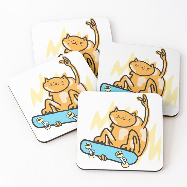 Item preview, Skate cat cat lover funny cat cool cat  designed and sold by Tropical Blood.