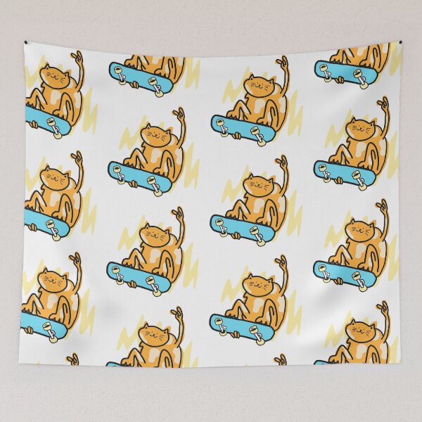 Item preview, Skate cat cat lover funny cat cool cat  designed and sold by Tropical Blood.