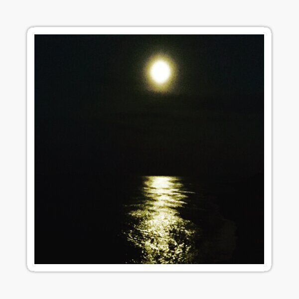 Moonlight on the sea Sticker