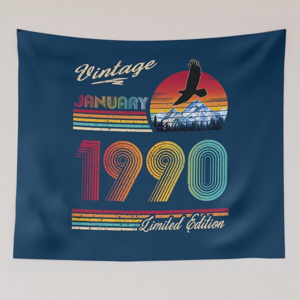 Item preview, Cumpleaños de enero de 1990 designed and sold by GreenSplash.