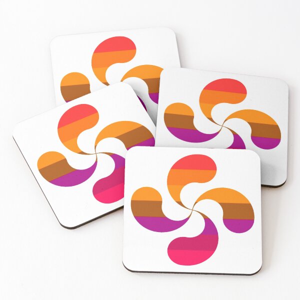 Item preview, Basque Cross Lauburu Rainbow designed and sold by Circle64Shop.