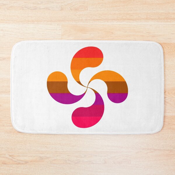 Item preview, Basque Cross Lauburu Rainbow designed and sold by Circle64Shop.