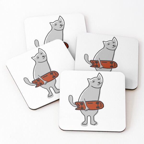 Item preview, SKAte roller cat skate lover funny cat  designed and sold by Tropical Blood.