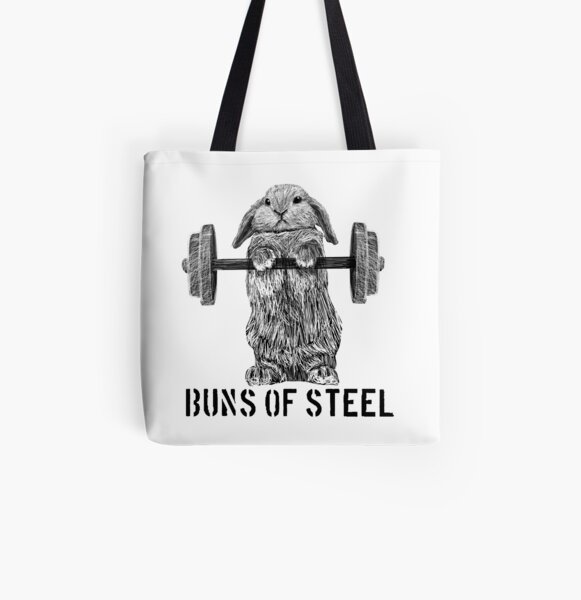 Buns of Steel (Light) All Over Print Tote Bag
