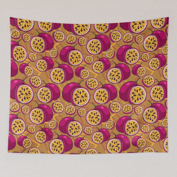 Item preview, Warm pattern of passion fruit (passion fruit orange background designed and sold by CecyLL.