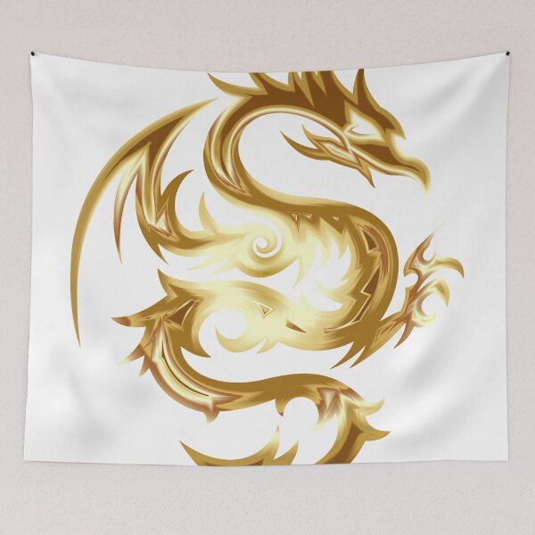 Item preview, E Dragon gold designed and sold by TwistedHareCo.