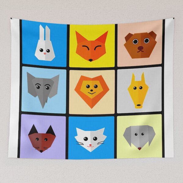 Item preview, Origami Style Animal Faces designed and sold by boogeyman.
