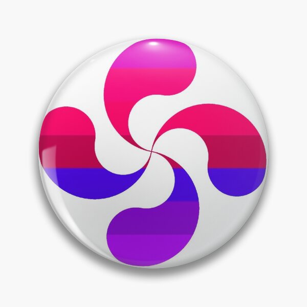 Item preview, Basque Cross Lauburu Rainbow Pink Purple designed and sold by Circle64Shop.