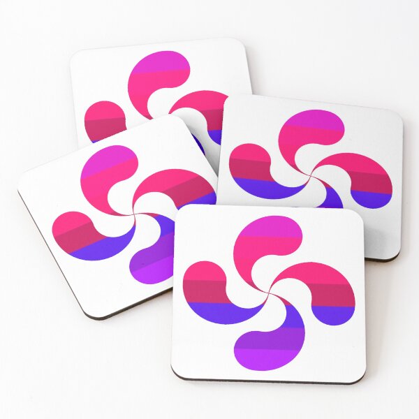 Item preview, Basque Cross Lauburu Rainbow Pink Purple designed and sold by Circle64Shop.