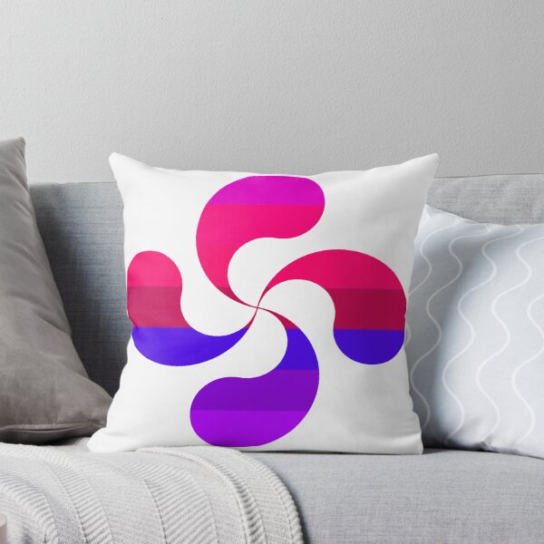 Item preview, Basque Cross Lauburu Rainbow Pink Purple designed and sold by Circle64Shop.