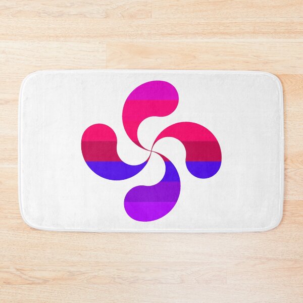 Item preview, Basque Cross Lauburu Rainbow Pink Purple designed and sold by Circle64Shop.