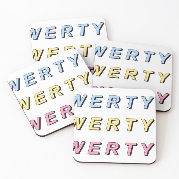 Item preview, Qwerty multicolour  (available as transparent sticker set) designed and sold by AwkwardBadger.