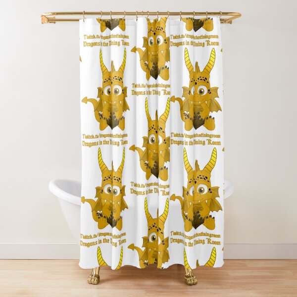 Dit Dir Gold Shower Curtain
