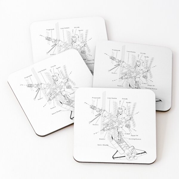 Item preview, Space Station Blueprint Black designed and sold by Auto-Prints.