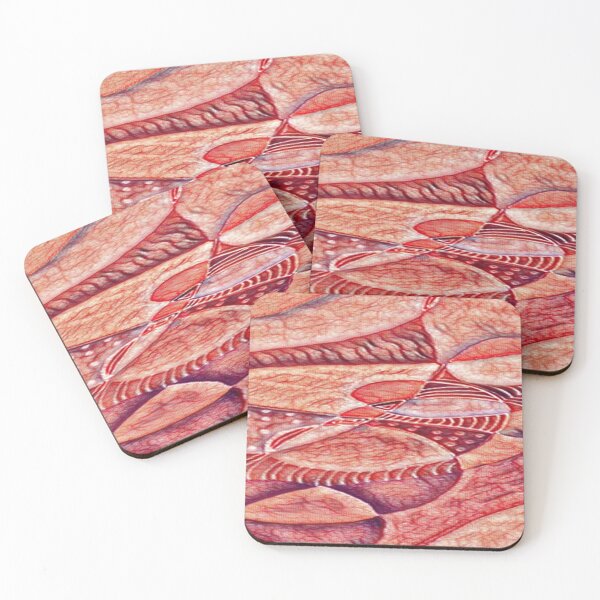 Item preview, Abstract Textures Red Pink Wall Art Decor designed and sold by diverseidentity.