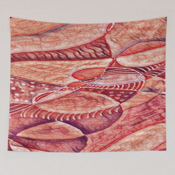 Item preview, Abstract Textures Red Pink Wall Art Decor designed and sold by diverseidentity.