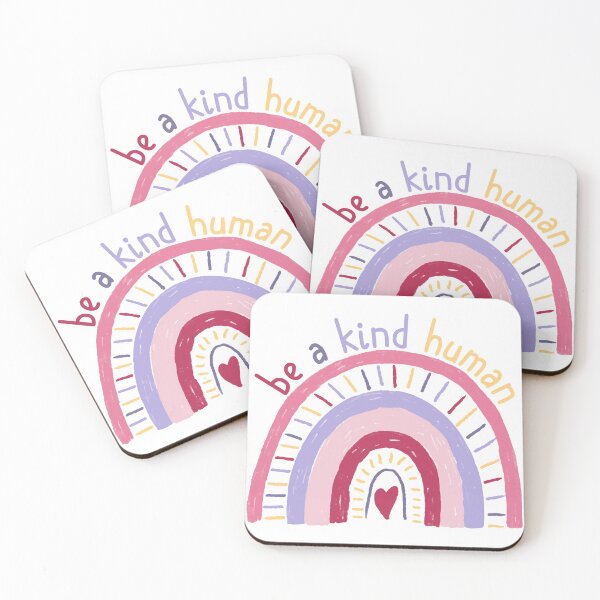 Item preview, Be A Kind Human Boho Rainbow designed and sold by WildHoneyDesign.