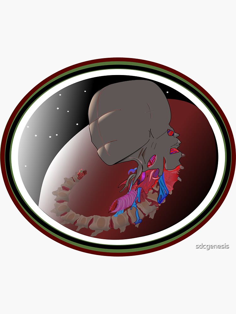 Thumbnail 3 of 3, Sticker, severed head designed and sold by sdcgenesis.