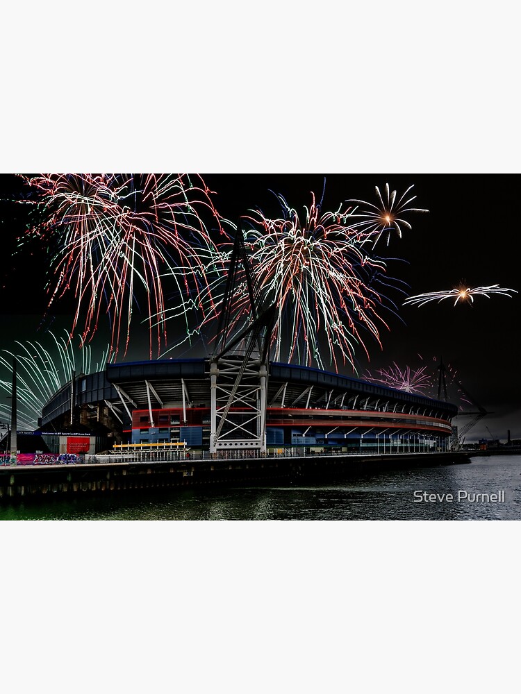 Fireworks Over The Principality Stadium Poster For Sale By