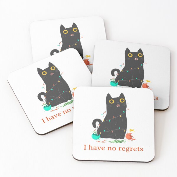 Item preview, Cat with no regrets over Christmas havoc designed and sold by LidaRayArt.