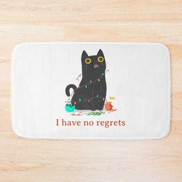 Item preview, Cat with no regrets over Christmas havoc designed and sold by LidaRayArt.