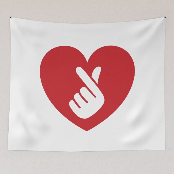 Item preview, K-pop Korean Finger Heart Hand Sign I Love You  designed and sold by JustLivinLife.