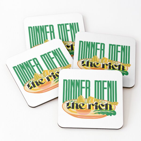 Item preview, dinner menu: the rich - eat the rich designed and sold by marcadao99.