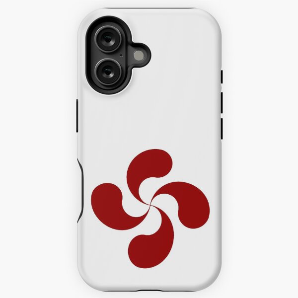 Vista previa del artículo con la obra «Cruz Vasca Lauburu Roja», diseñado y vendido por Circle64Shop.