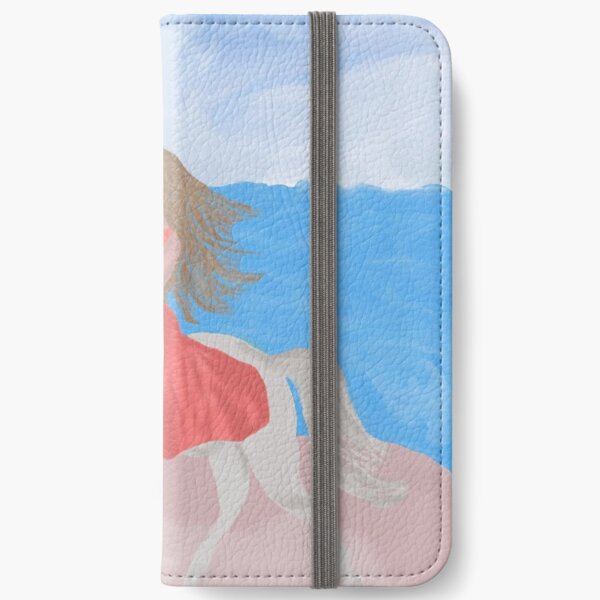 Girly Beach Horseback Riding By Loure Bussey iPhone Wallet