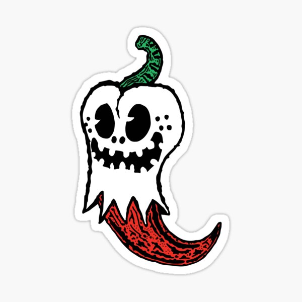 Ghost Pepper Boy Sticker