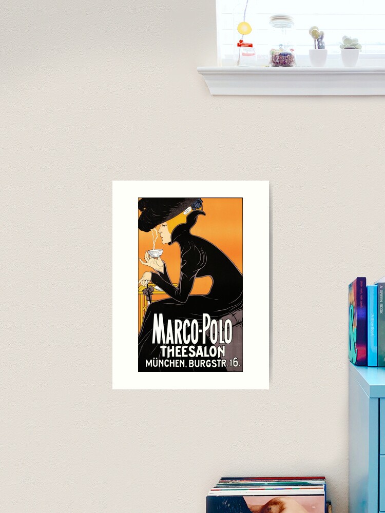 Marco Polo Tea Room Art Deco Advert Art Print for Sale by