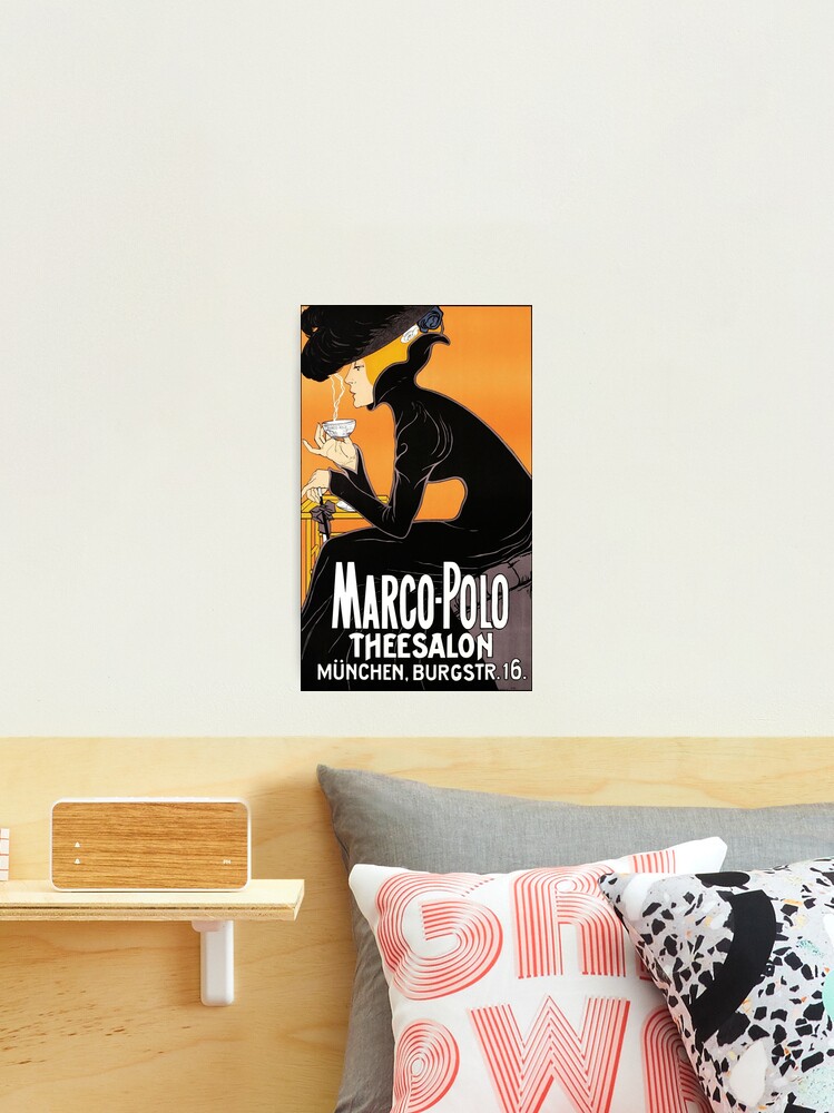Marco Polo Tea Room Art Deco Advert Art Print for Sale by