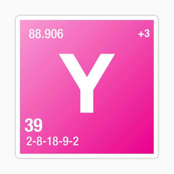 Element Yttrium Sticker