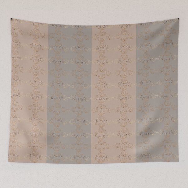 Item preview, Autumn Flowers in Taupe and Grey Horizontal Contrasting Mixed Patterns designed and sold by squishyrainbow.