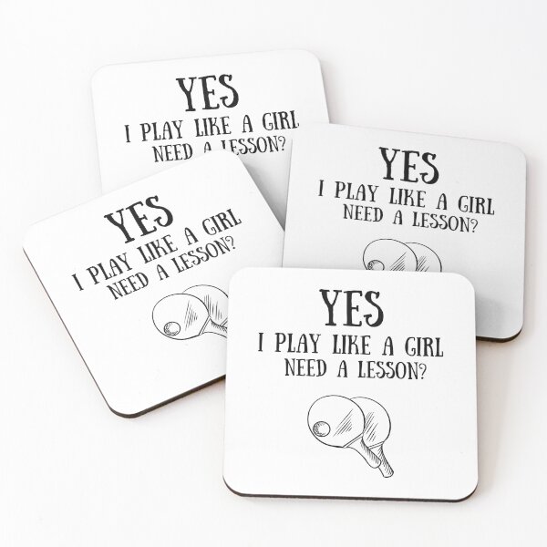 Item preview, Table tennis: Yes I play like a girl, Need a lesson? designed and sold by TheGreenGoat.