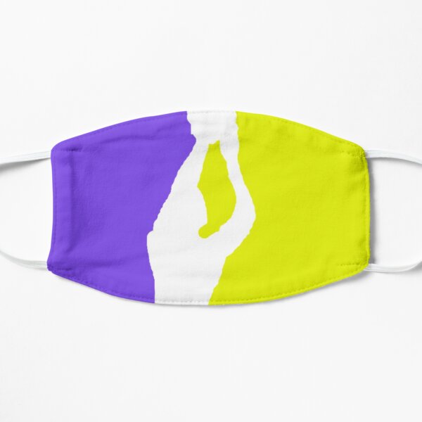 basketball player in yellow and purple Flat Mask