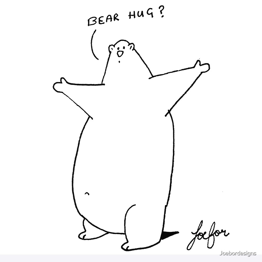 "Bear Hug" by Joebordesigns Redbubble